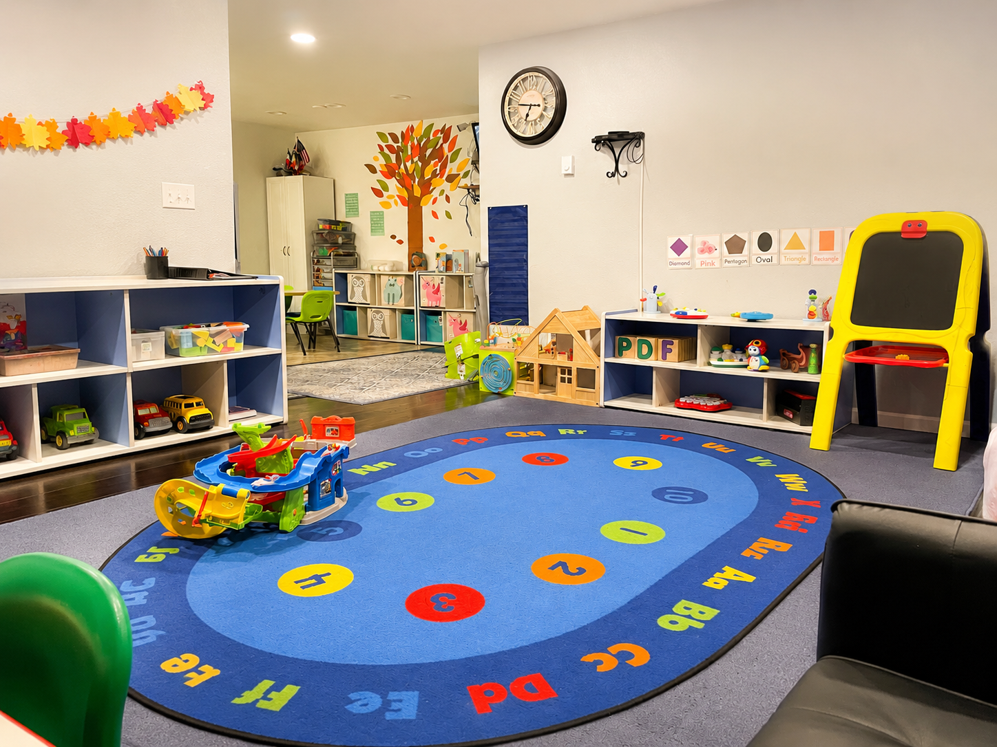 Bright classroom and learning space at Rose Childcare